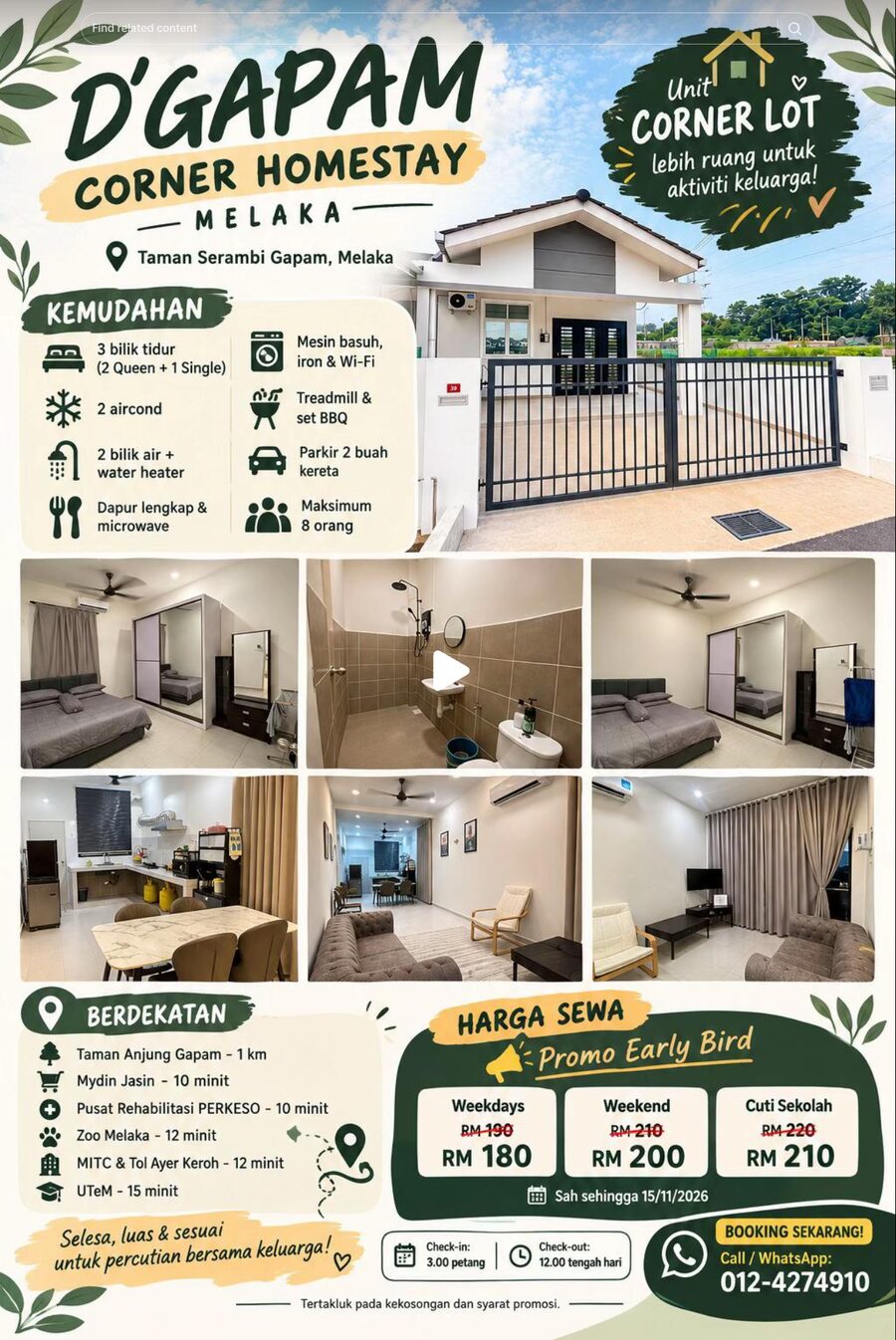 Poster penuh D'Gapam Corner Homestay